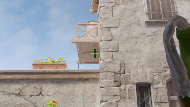 Where to aim before releasing the throw
