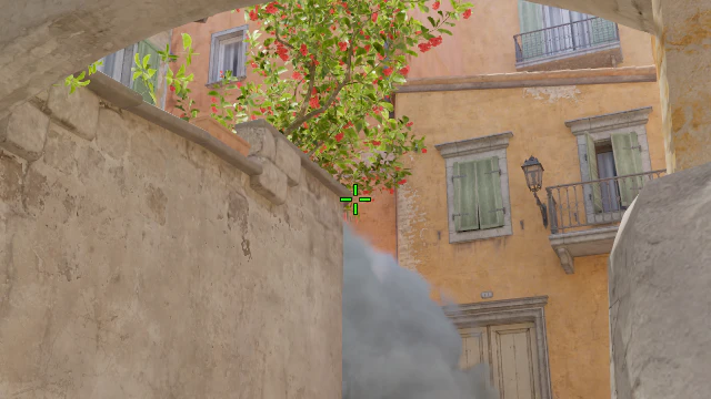 Where to aim before releasing the throw