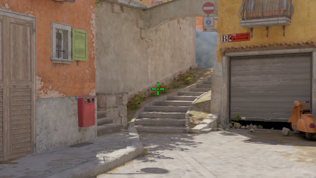 Where to aim before releasing the throw