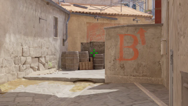 Where to aim before releasing the throw