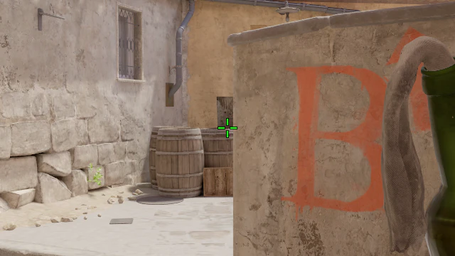 Where to aim before releasing the throw
