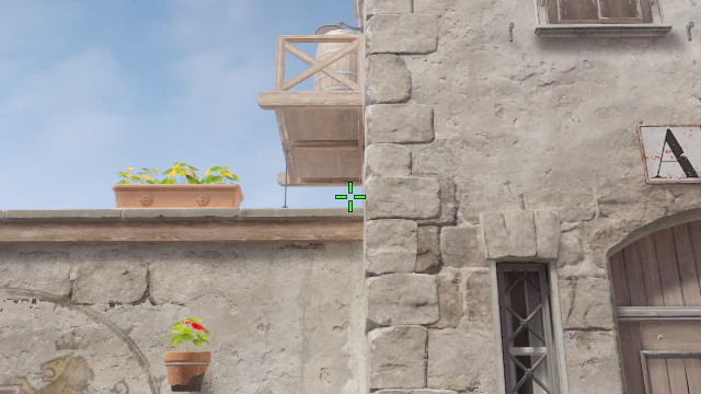 Where to aim before releasing the throw