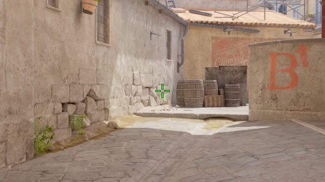 Where to aim before releasing the throw