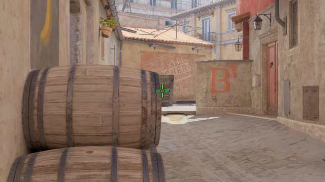 Where to aim before releasing the throw