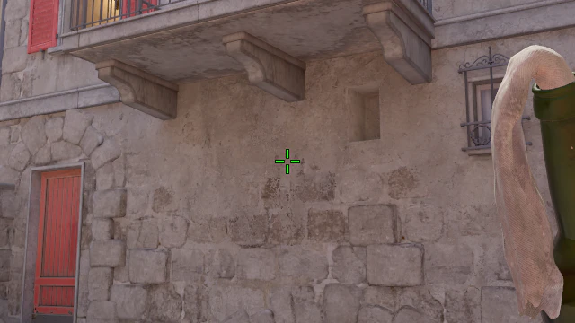 Where to aim before releasing the throw