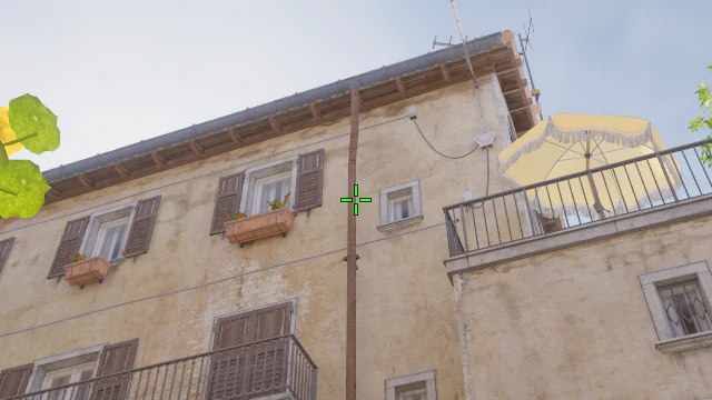 Where to aim before releasing the throw