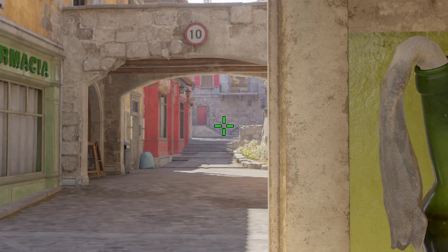 Where to aim before releasing the throw