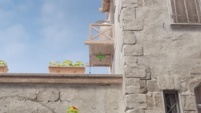 Where to aim before releasing the throw
