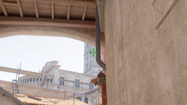 Where to aim before releasing the throw