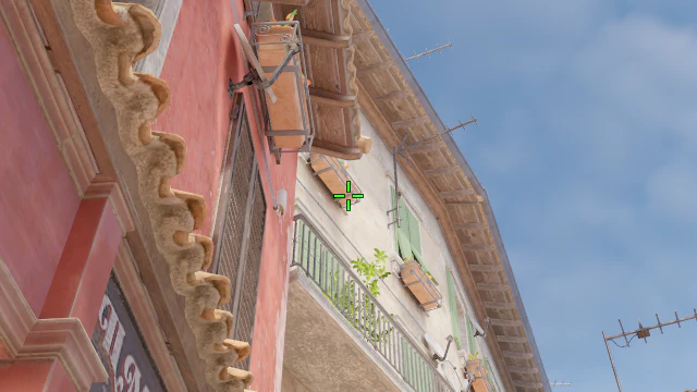 Where to aim before releasing the throw