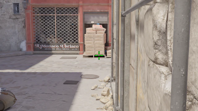 Where to aim before releasing the throw