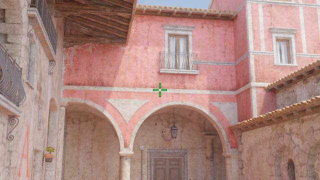 Where to aim before releasing the throw