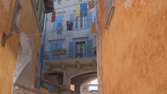 Where to aim before releasing the throw