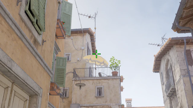 Where to aim before releasing the throw