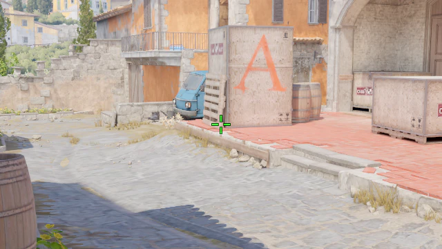 Where to aim before releasing the throw