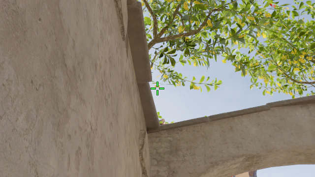 Where to aim before releasing the throw