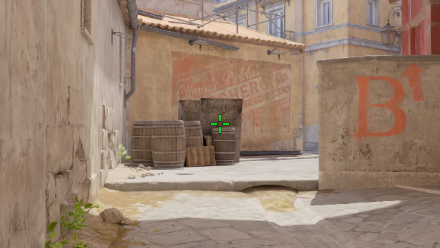Where to aim before releasing the throw