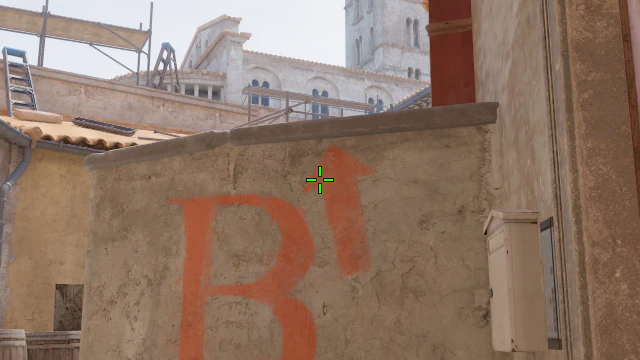 Where to aim before releasing the throw