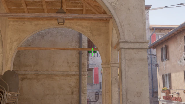 Where to aim before releasing the throw
