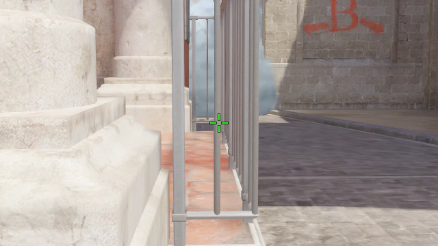 Where to aim before releasing the throw