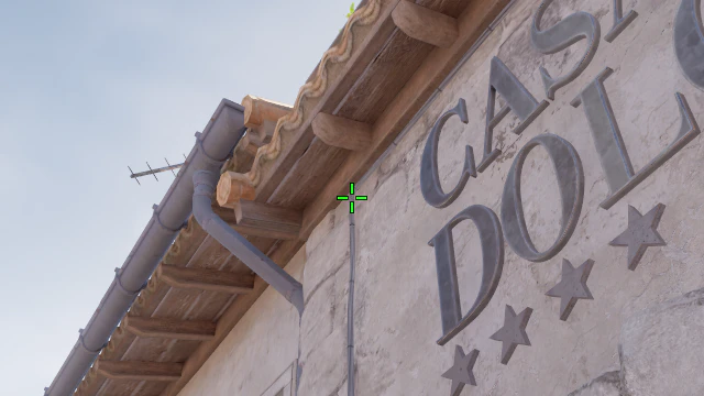 Where to aim before releasing the throw