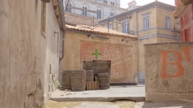 Where to aim before releasing the throw