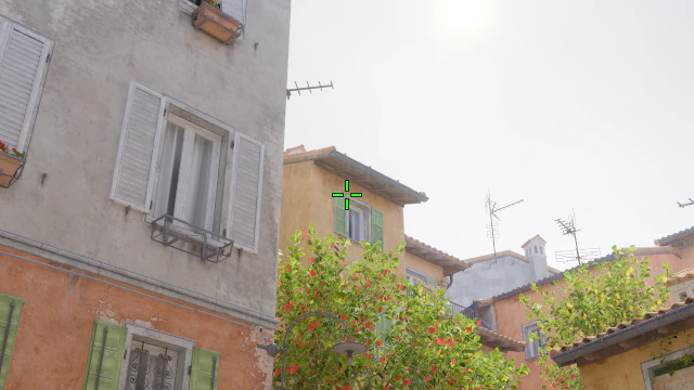 Where to aim before releasing the throw