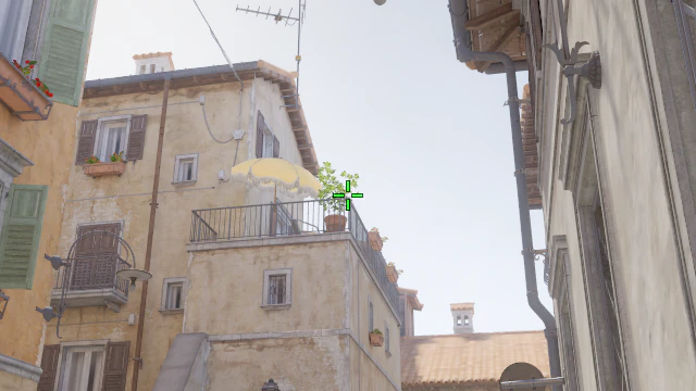 Where to aim before releasing the throw