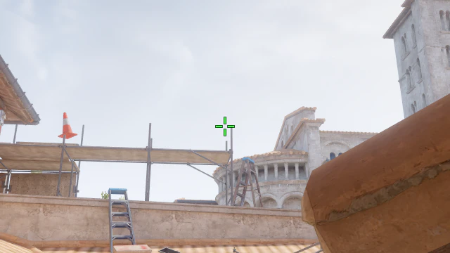 Where to aim before releasing the throw