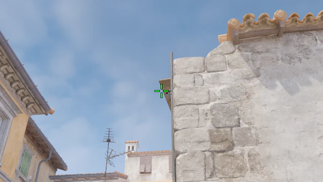 Where to aim before releasing the throw