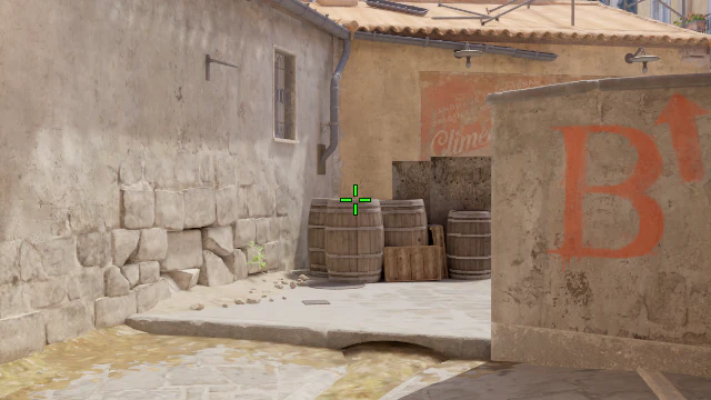 Where to aim before releasing the throw