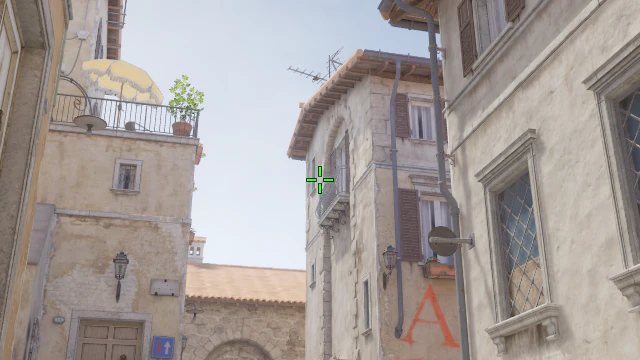 Where to aim before releasing the throw