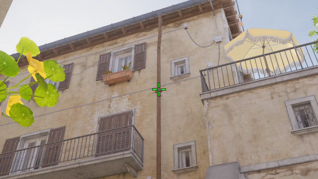 Where to aim before releasing the throw