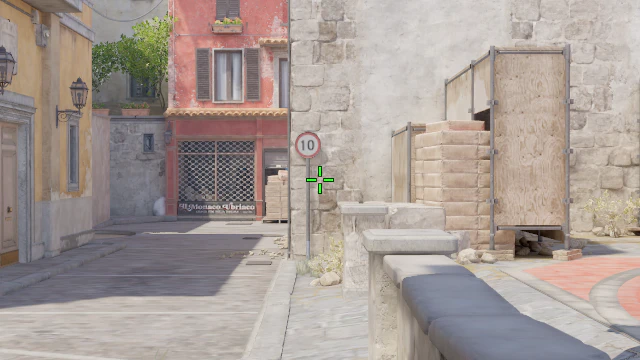 Where to aim before releasing the throw