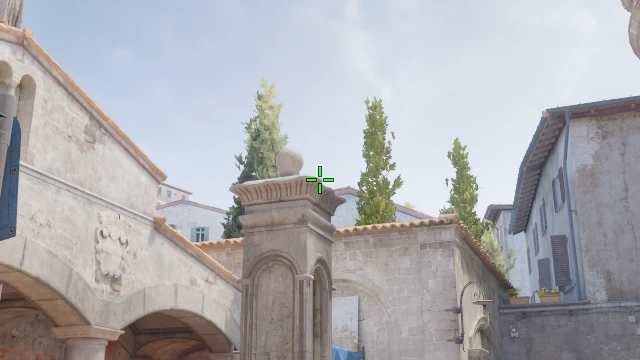 Where to aim before releasing the throw