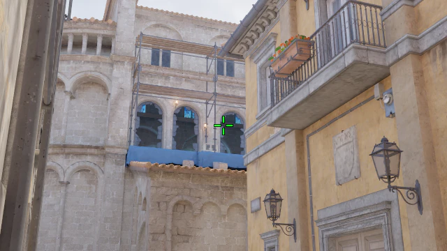 Where to aim before releasing the throw