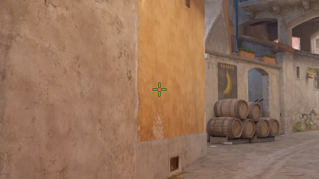 Where to aim before releasing the throw