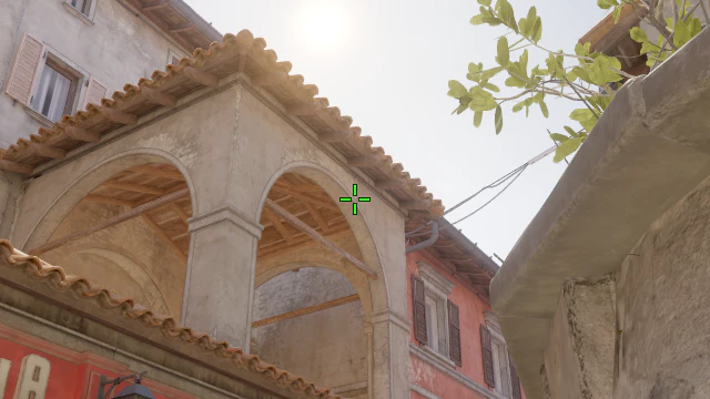 Where to aim before releasing the throw