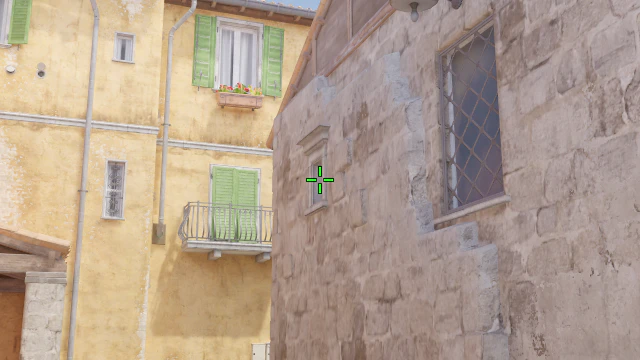 Where to aim before releasing the throw