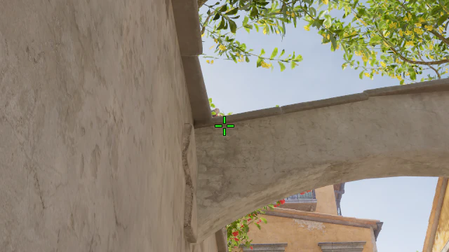 Where to aim before releasing the throw