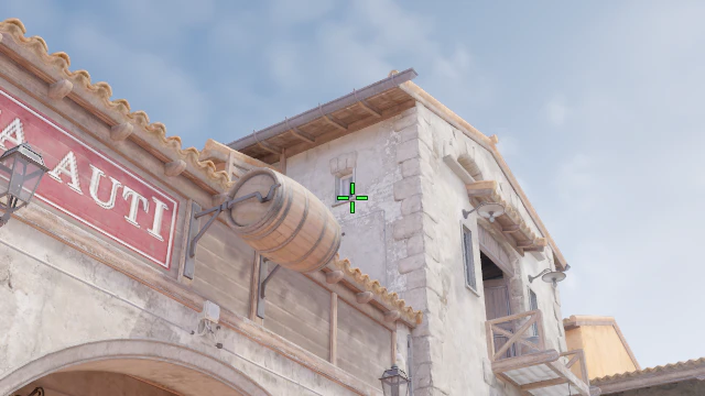 Where to aim before releasing the throw