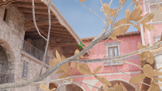 Where to aim before releasing the throw