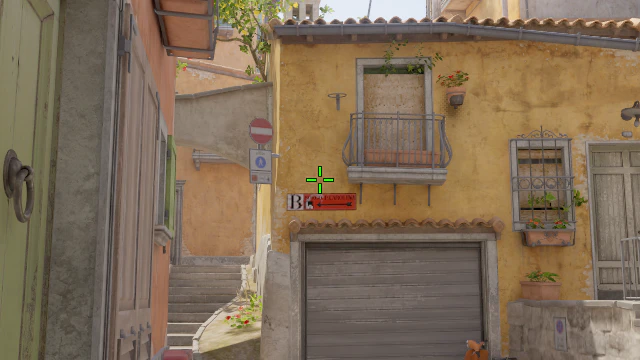 Where to aim before releasing the throw