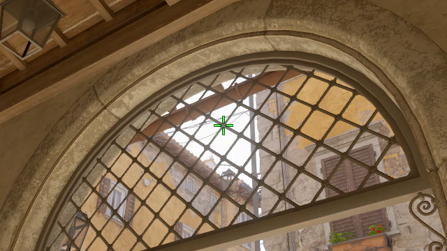 Where to aim before releasing the throw