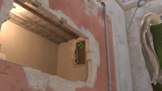 Where to aim before releasing the throw