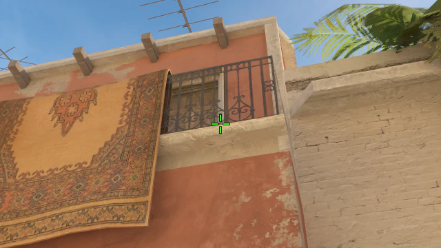 Where to aim before releasing the throw