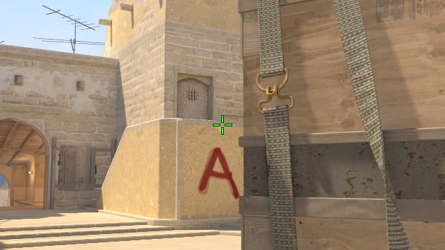 Where to aim before releasing the throw