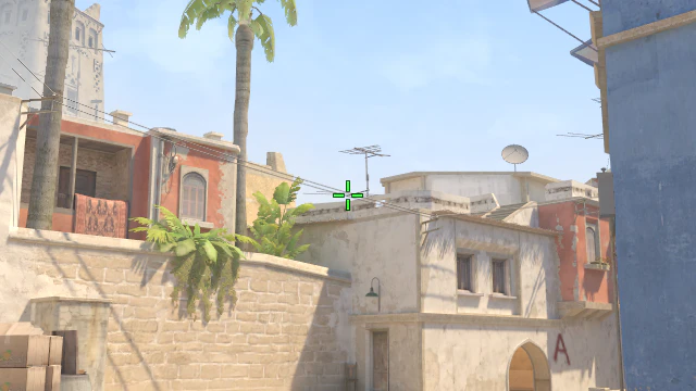 Where to aim before releasing the throw
