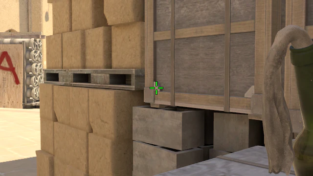 Where to aim before releasing the throw