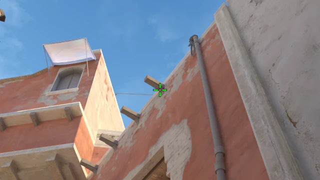Where to aim before releasing the throw